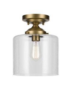1 lt Ceiling Semi-Flush - Natural Brass