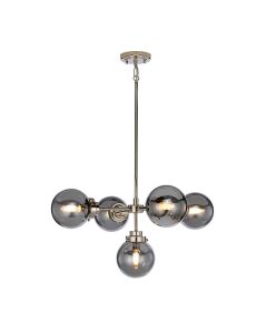 5 Light Chandelier - Polished Nickel