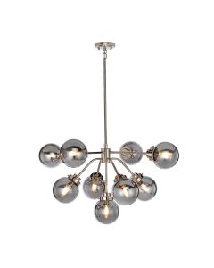 9 Light Chandelier - Polished Nickel