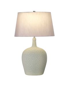 1 Light Table Lamp - Sage Green And Matt Silver