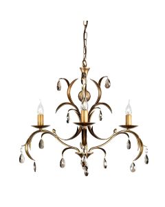 3 Light Chandelier - Bronze Gold Patina