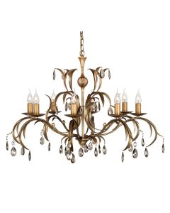 8 Light Chandelier - Bronze Gold Patina
