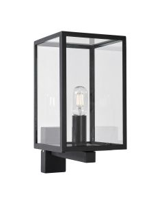 1 Light Wall Light With Arm - Black