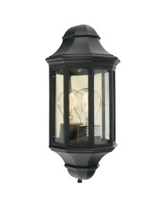 1 Light Mini Wall Lantern - Black
