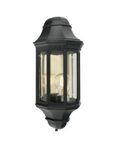 1 Light Wall Lantern - Black