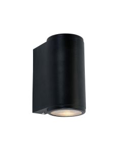 2 Light Up / Down Wall Light - Black
