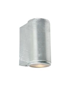 2 Light Up / Down Wall Light - Galvanised