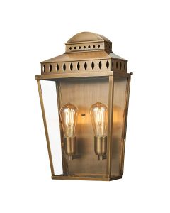 1 Light Large Wall Lantern - Aged Brass