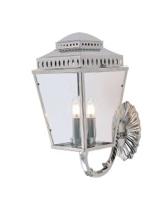 3 Light Wall Lantern - Polished Nickel
