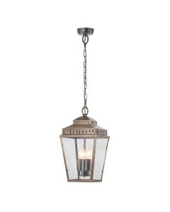 3 Light Chain Lantern - Aged Brass