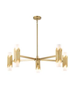 10 lt Chandelier - Aged Brass