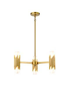 6 lt Chandelier - Aged Brass