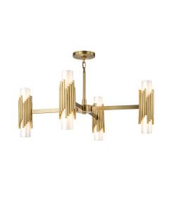 8 lt Chandelier - Aged Brass