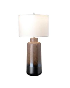 1 Light Table Lamp - Light Brown & Matt Graphite