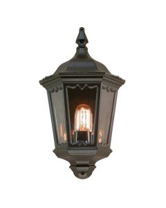 1 Light Half Lantern - Black