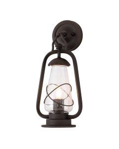 1 Light Wall Lantern - Black / Gold