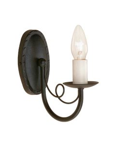 1 Light Wall Light - Black