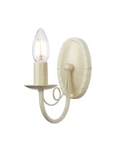 1 Light Wall Light - Ivory / Gold Patina