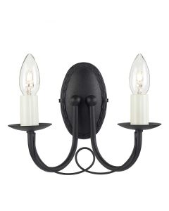2 Light Wall Light - Black
