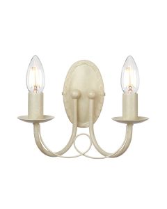 2 Light Wall Light - Ivory / Gold Patina