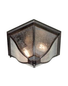 2 Light Flush - Weathered Bronze