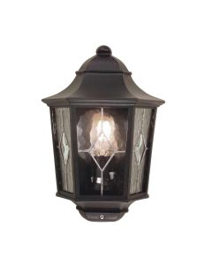 1 Light Half Lantern - Black