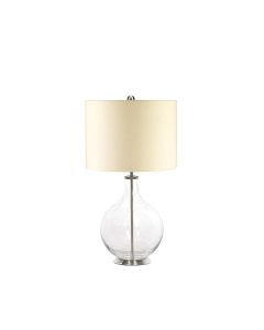 1 Light Table Lamp - Clear Glass And Brushed Nickel