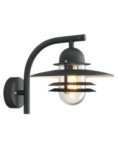 1 Light Wall Lantern - Black