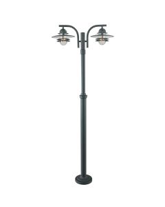 2 Light Lamp Post - Black