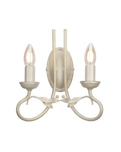 2 Light Wall Light - Ivory / Gold Patina
