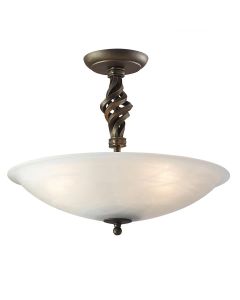 3 Light Semi-Flush - Black / Gold
