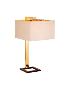 1 Light Table Lamp - Dark Brown / Polished Gold