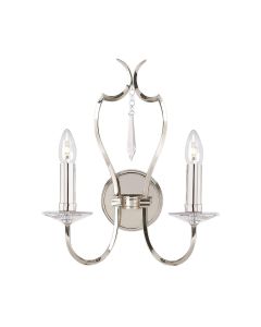 2 Light Wall Light - Polished Nickel