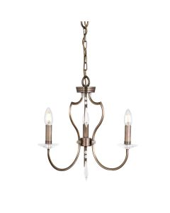 3 Light Chandelier - Dark Bronze