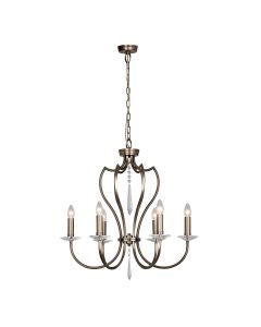 6 Light Chandelier - Dark Bronze