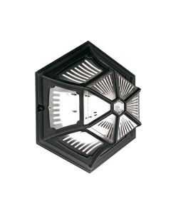 1 Light Ceiling Flush - Black