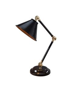 1 Light Mini Table Lamp - Black / Polished Brass
