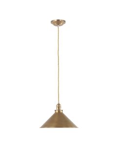 1 Light Pendant - Aged Brass