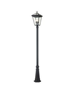 4 Light Lamp Post - Museum Black