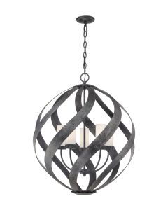 5 Light Outdoor Chandelier - Old Black
