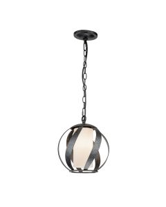 1 Light Outdoor Pendant - Old Black