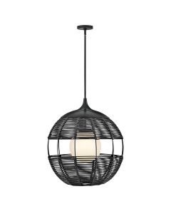 1 lt Medium Outdoor Pendant - Black