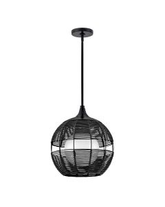 1 lt Small Outdoor Pendant - Black