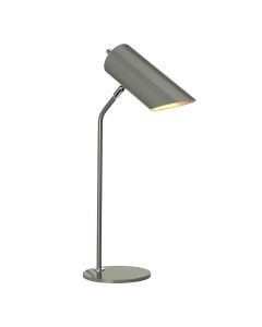 1 Light Table Lamp - Dark Grey / Polished Nickel