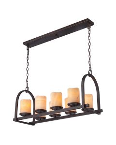 8 Light Island Light - Oil Rubbed Bronze