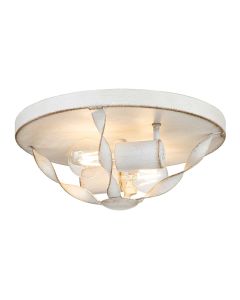 2 Light Flush - Antique White