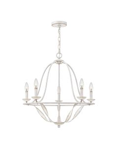 5 Light Chandelier - Antique White