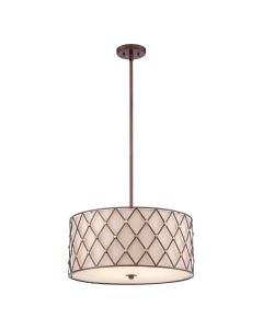 4 Light Large Pendant - Dark Brown