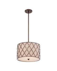 3 Light Medium Pendant - Dark Brown