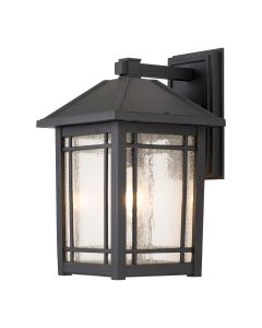1 Light Large Wall Lantern - Black